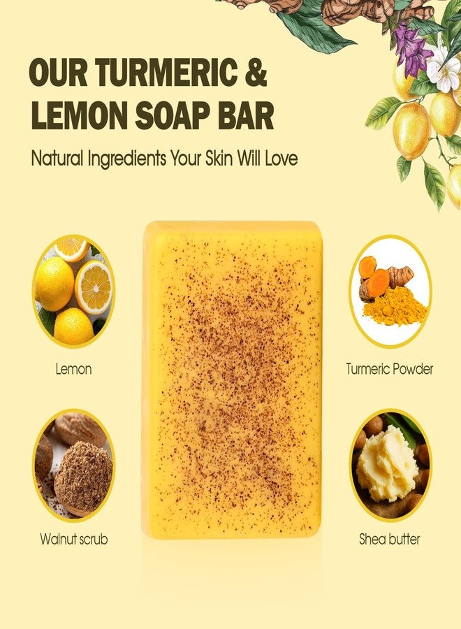 Uselective Lemon & Turmeric Glow Soap Bar / 30% Larger - Brightening Bar for Dark Spots & Acne Scars, with Kojic Acid, Vitamin C, Retinol - 3x moisturizing with Shea Butter - SLS Free for Face/Body - Image 3